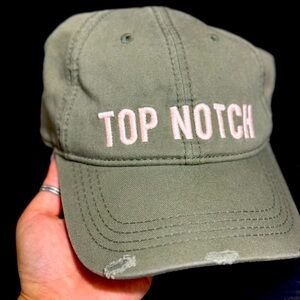 Olive distressed hat